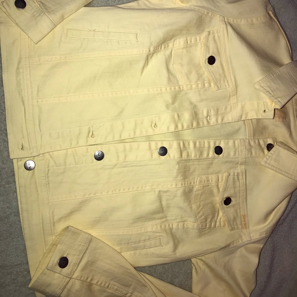 Beautiful yellow jean jacket